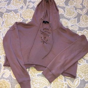 Lavender crop hoodie